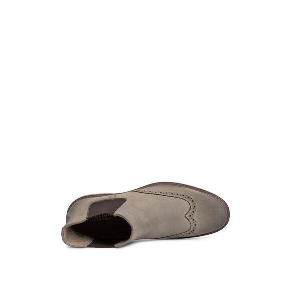 REACTION KENNETH COLE Mens Beige Knock Wingtip Toe Block Heel Chelsea 11.5 M - Picture 3 of 4